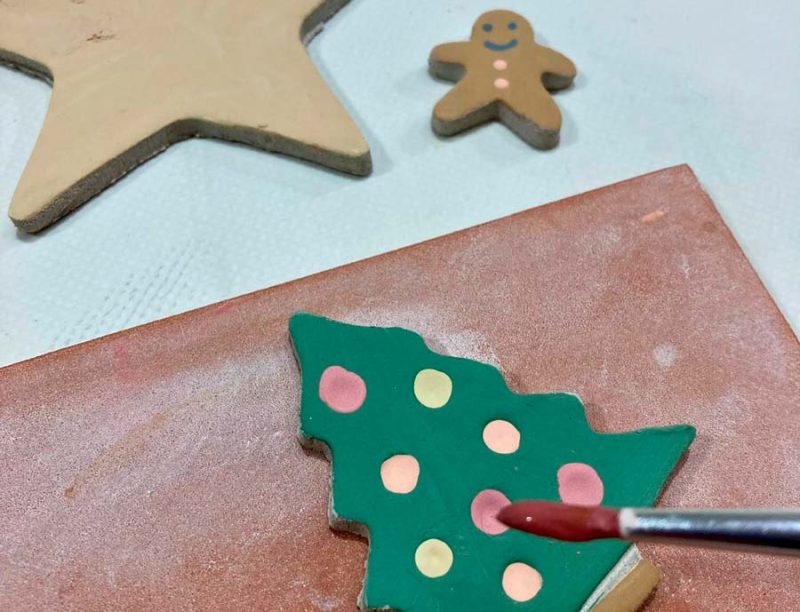 pintar figuras navideñas